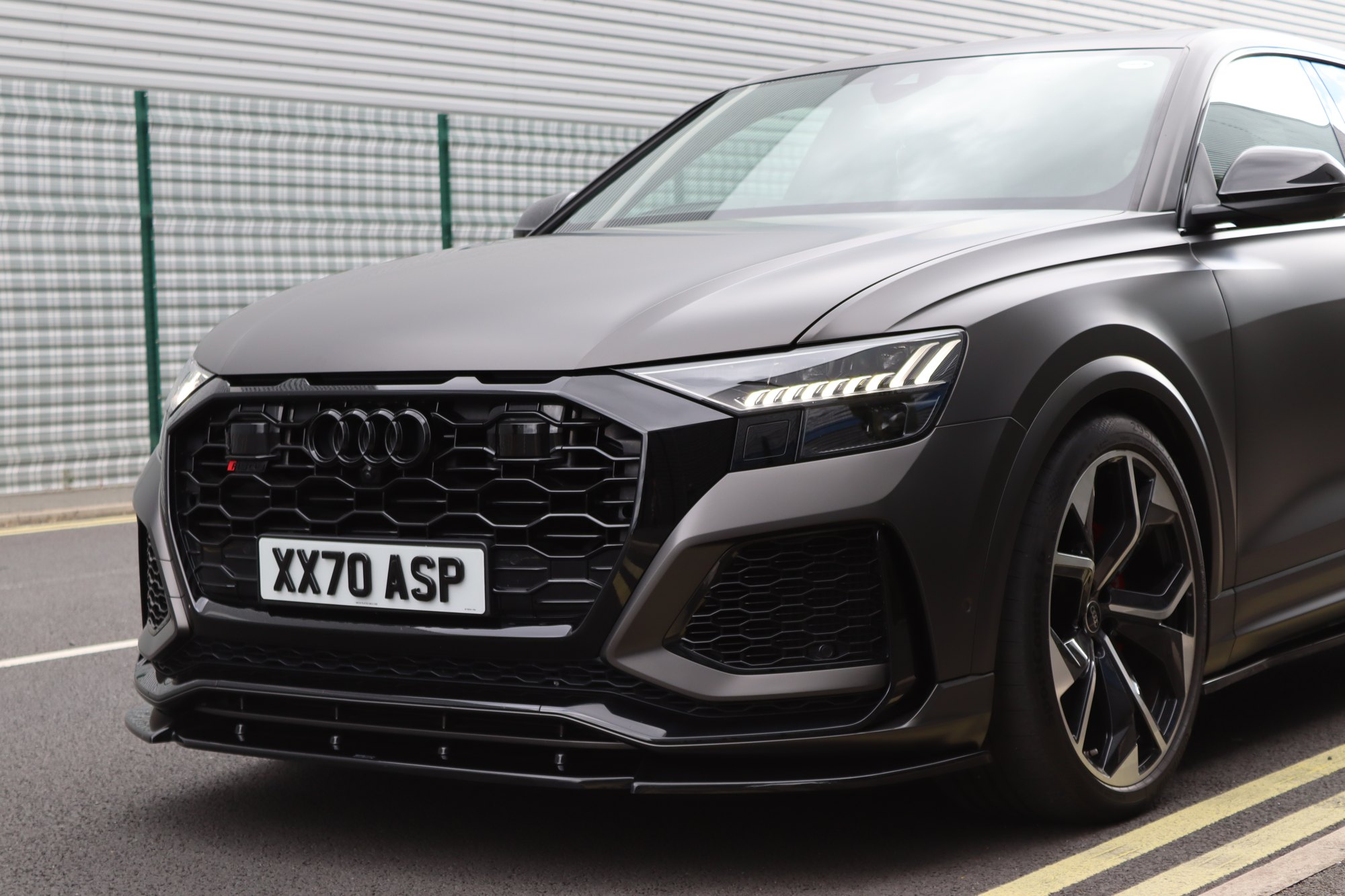 Audi RSQ8 with gloss black grille and satin black wrap, Auto Wrap Manchester