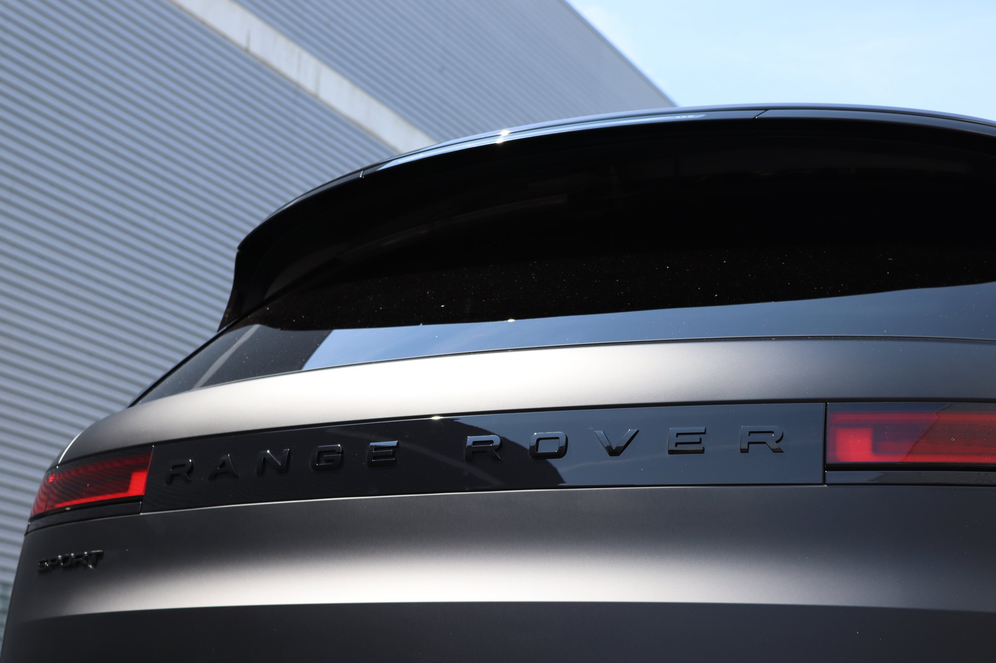 Rear Range Rover lettering finished in black as part of a chrome delete, Auto Wrap Manchester